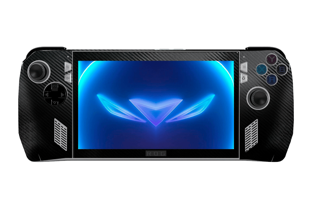 Fibra Carbono Negro Asus Rog Ally Handheld Gaming Computer Skin