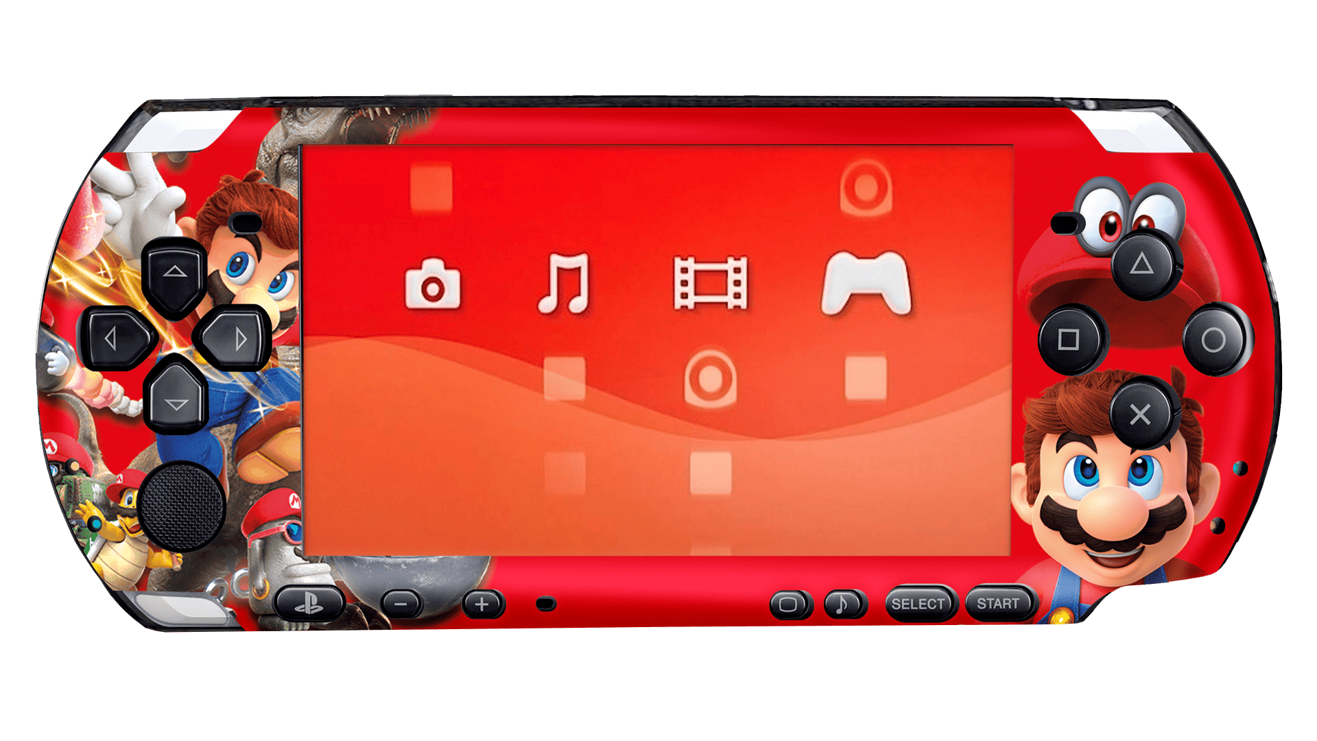 Super Mario Odyssey PSP Handheld Gaming Bundle Skin