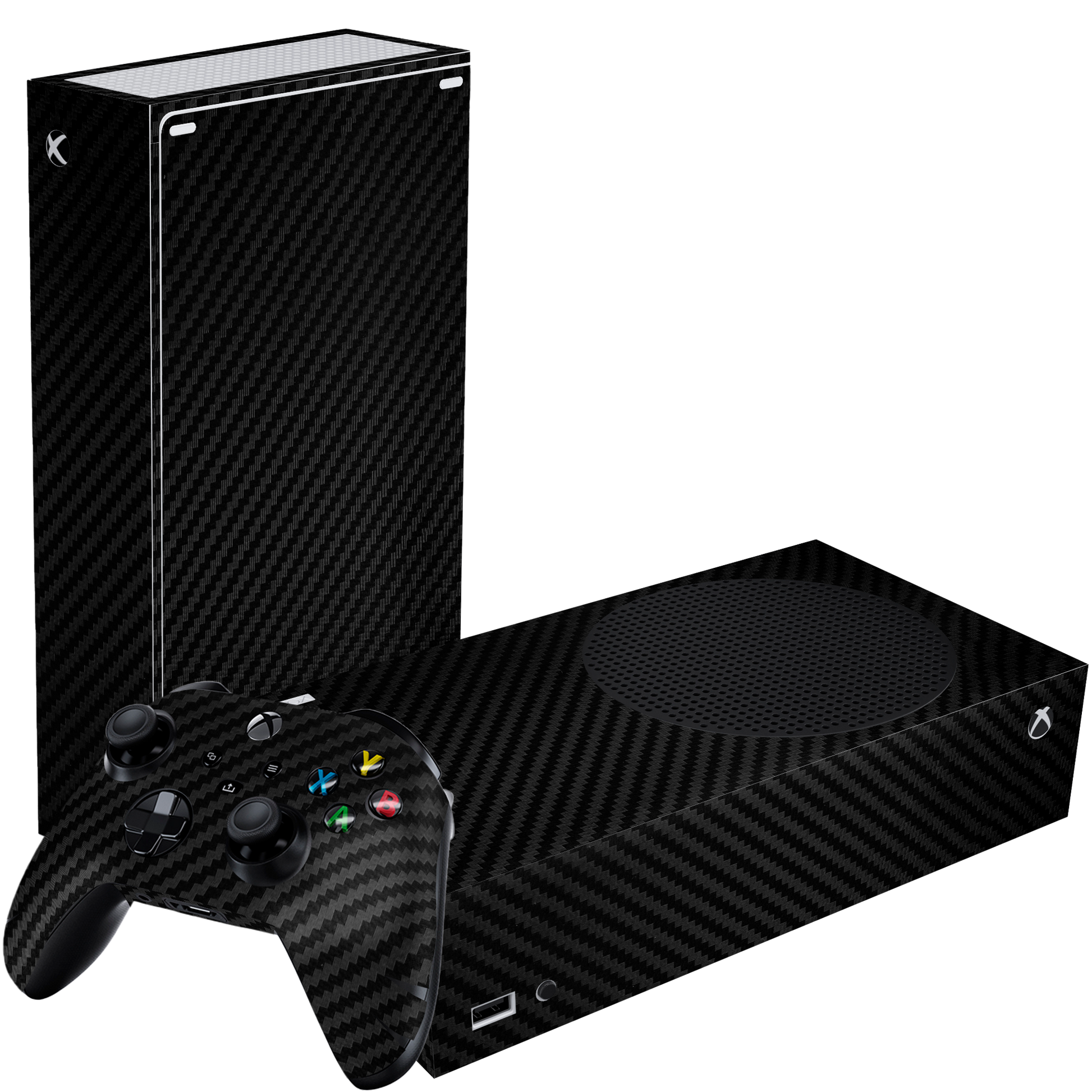 Fibra Carbono Negro Skin Xbox Series S
