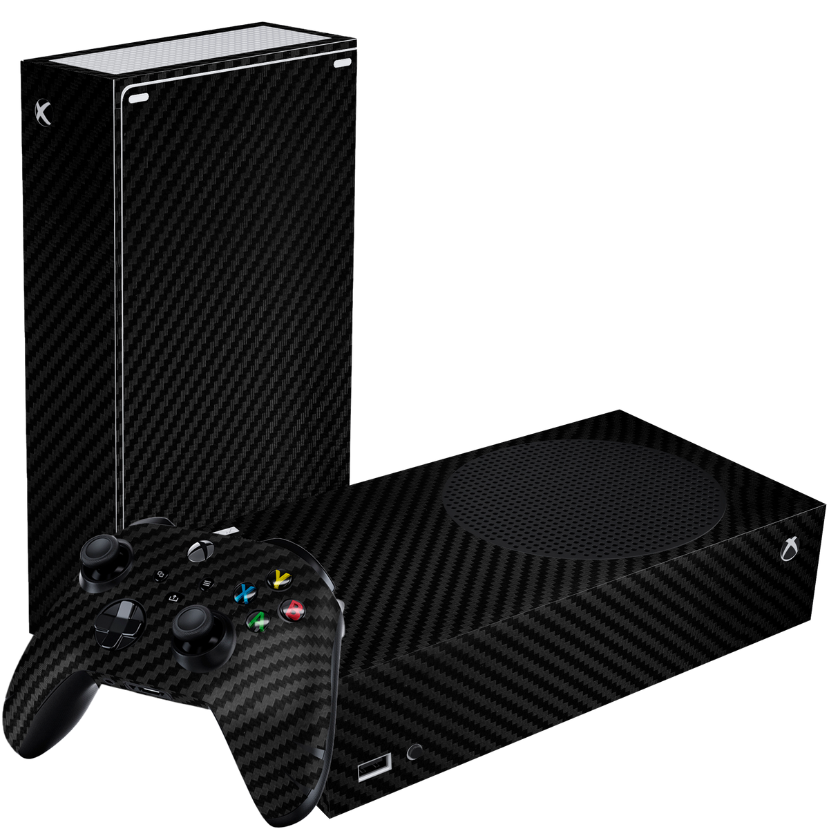 Fibra Carbono Negro Skin Xbox Series S Xonebrand