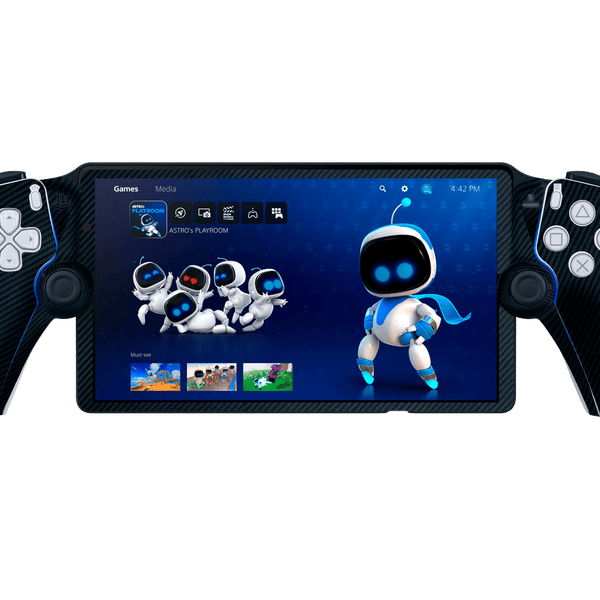 Fibra Carbono Azul Skin Playstation Portal