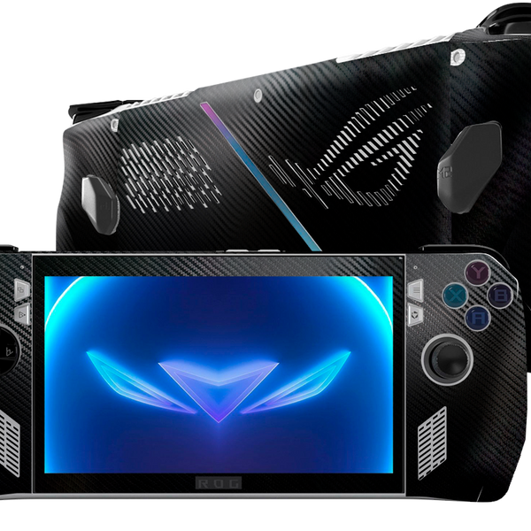 Skin fibra carbono negro para Asus ROG Ally de Xonebrand