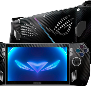 Carbon Fiber Black Asus Rog Ally Handheld Gaming Computer Skin