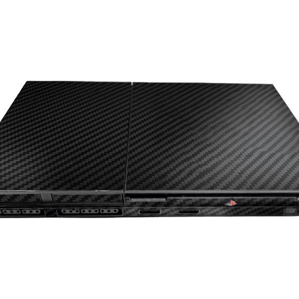 Carbon Fiber Black Skin Playstation 2 Slim