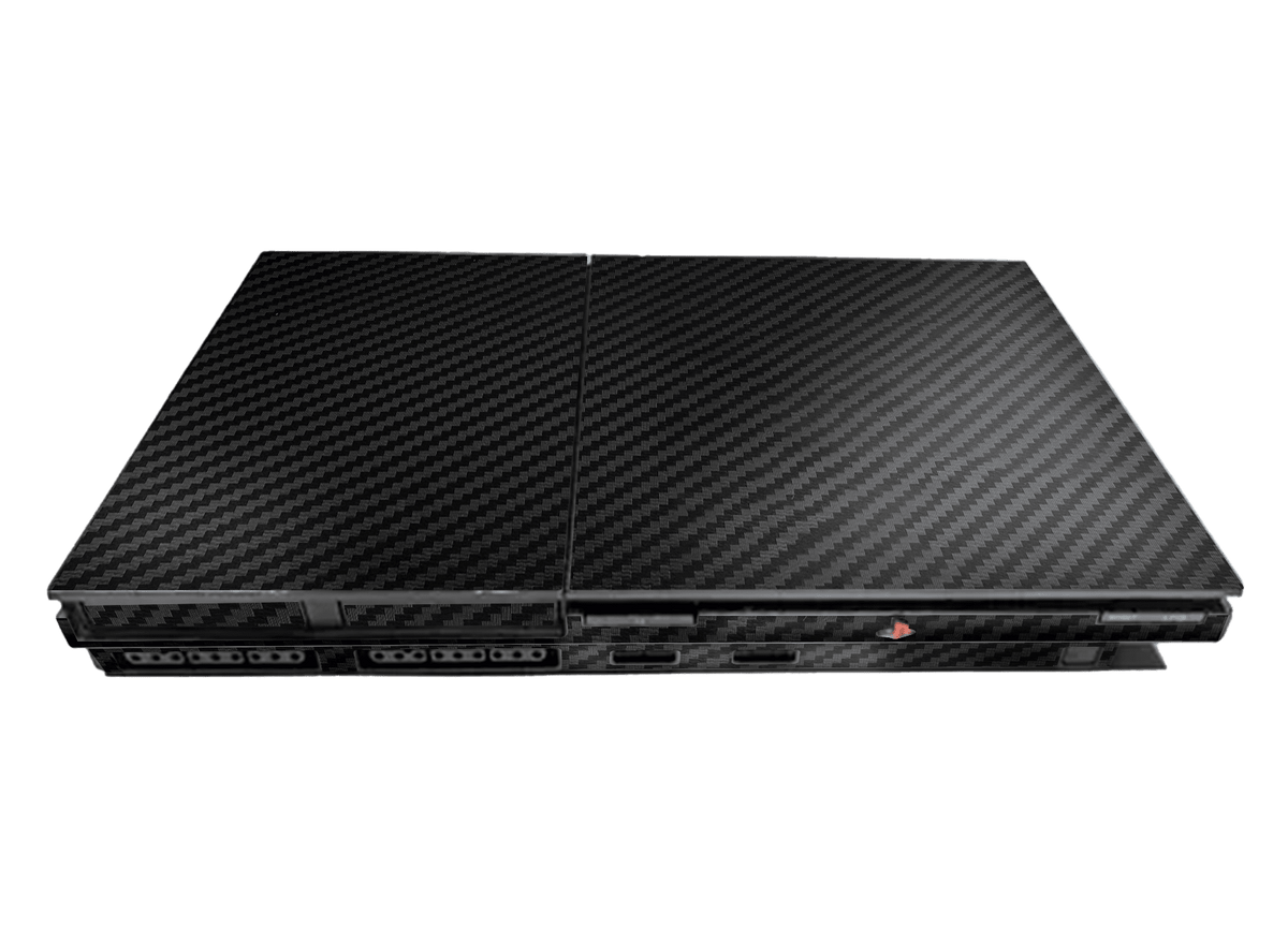 Fibra Carbono Negro Skin Playstation 2 Slim Xonebrand