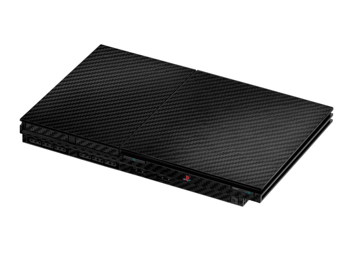 Fibra Carbono Negro Skin Playstation 2 Slim Xonebrand
