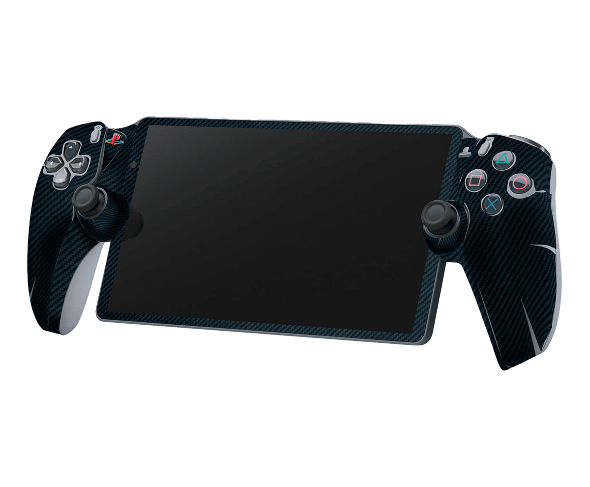 Fibra Carbono Azul Skin Playstation Portal Xonebrand