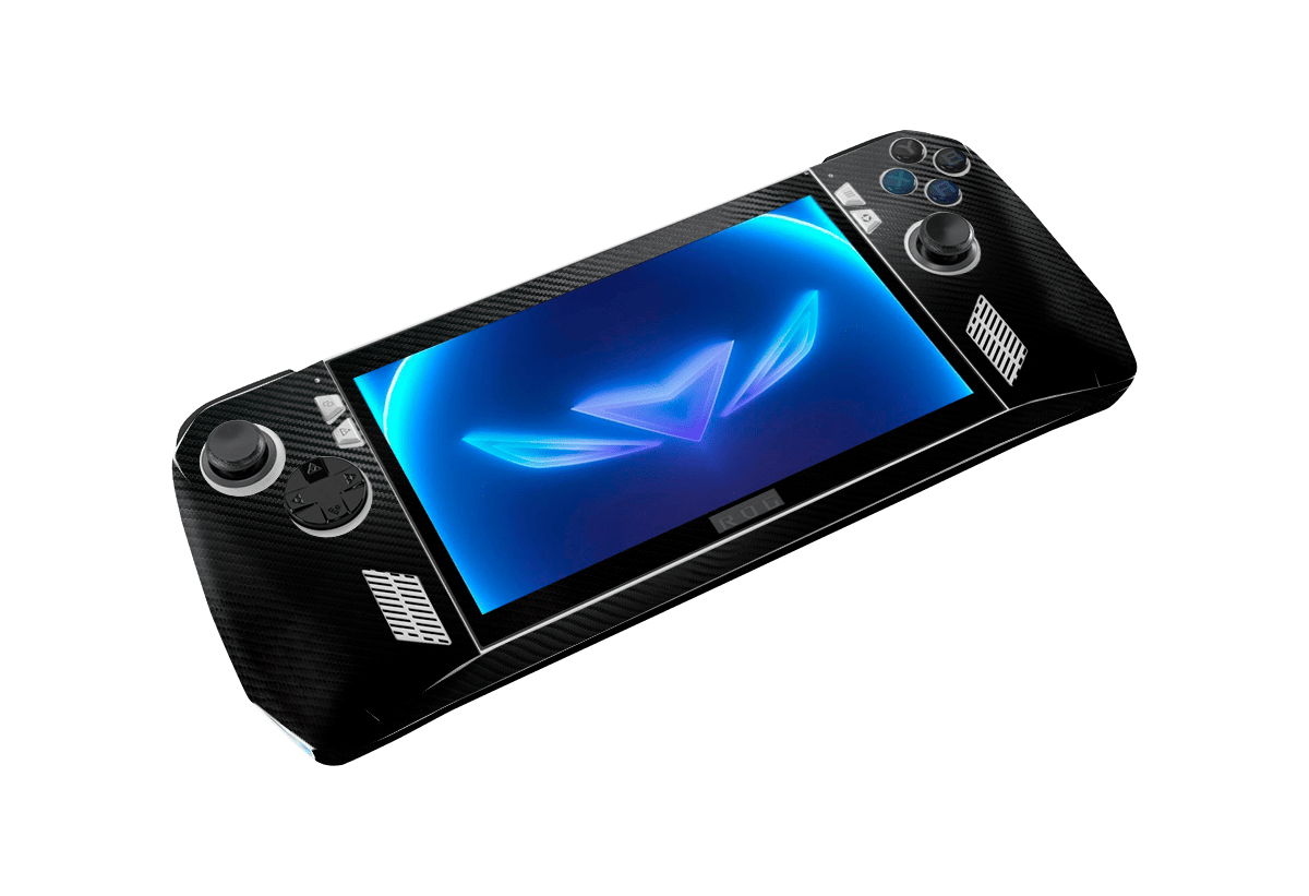 Fibra Carbono Negro Asus Rog Ally Handheld Gaming Computer Skin