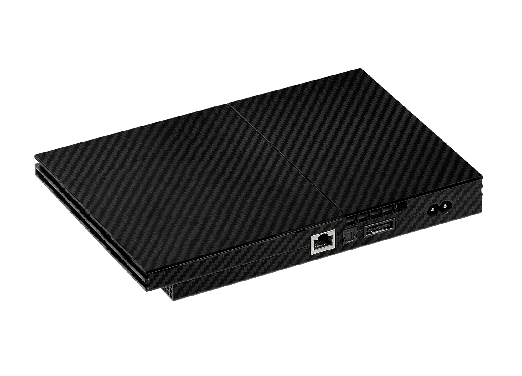 Carbon Fiber Black Skin Playstation 2 Slim