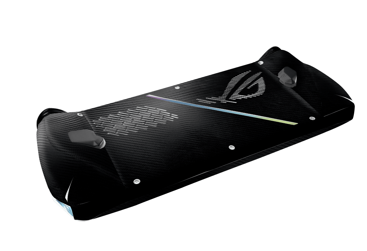 Fibra Carbono Negro Asus Rog Ally Handheld Gaming Computer Skin