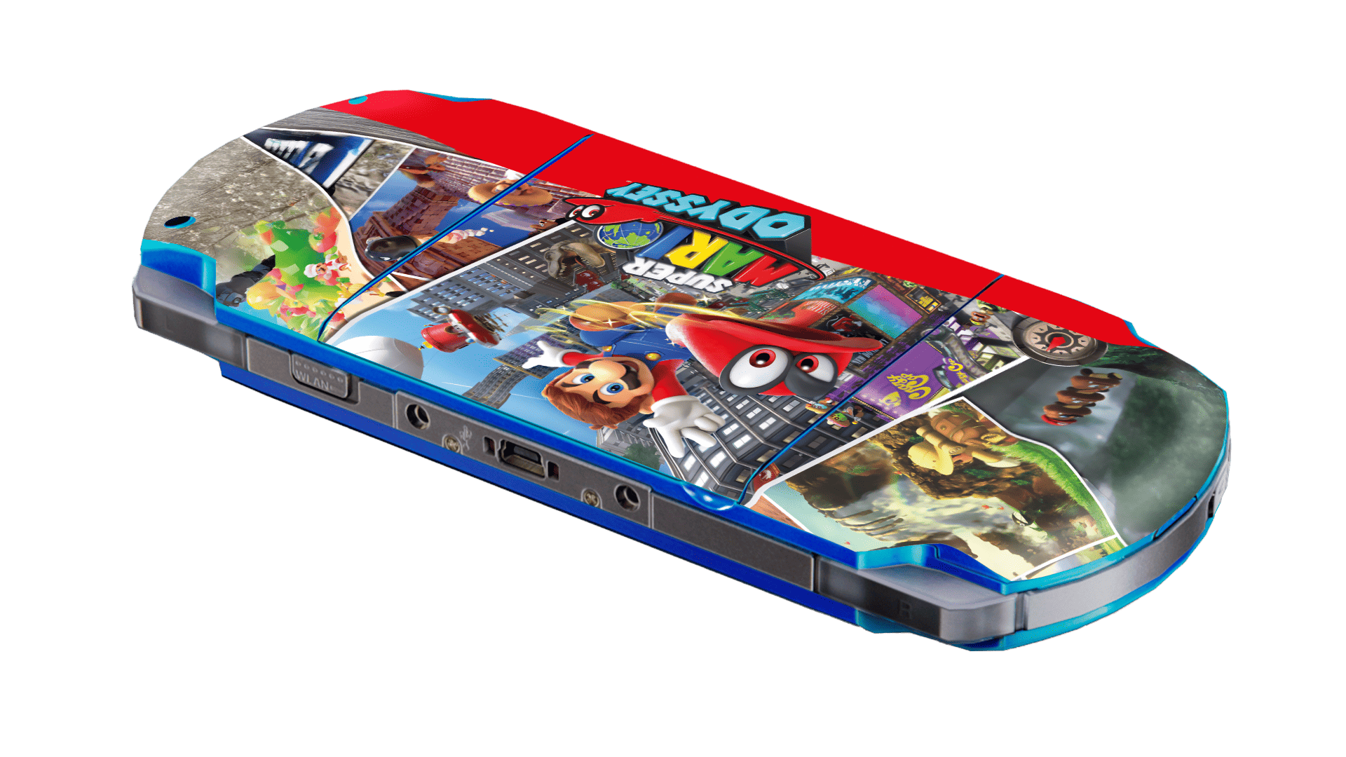 Super Mario Odyssey PSP Handheld Gaming Bundle Skin