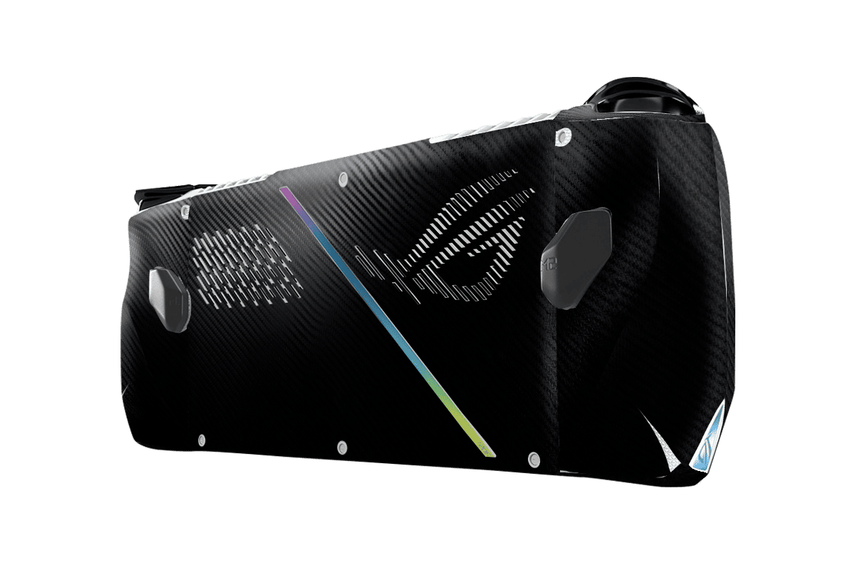 Fibra Carbono Negro Asus Rog Ally Handheld Gaming Computer Skin