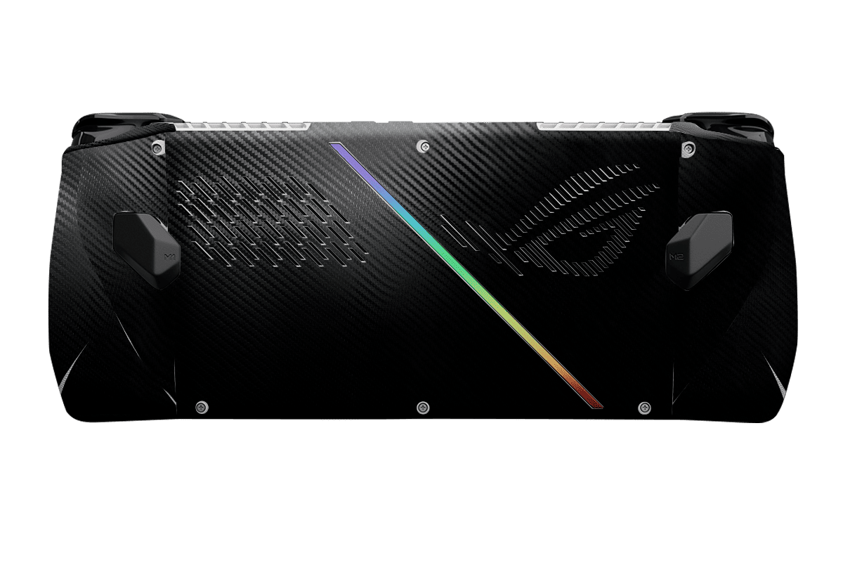 Fibra Carbono Negro Asus Rog Ally Handheld Gaming Computer Skin