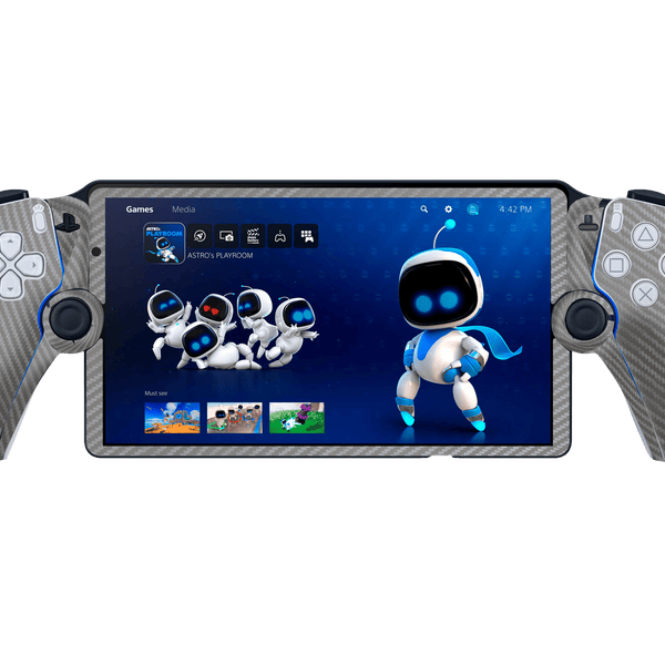 Fibra Carbono Gris Skin Playstation Portal
