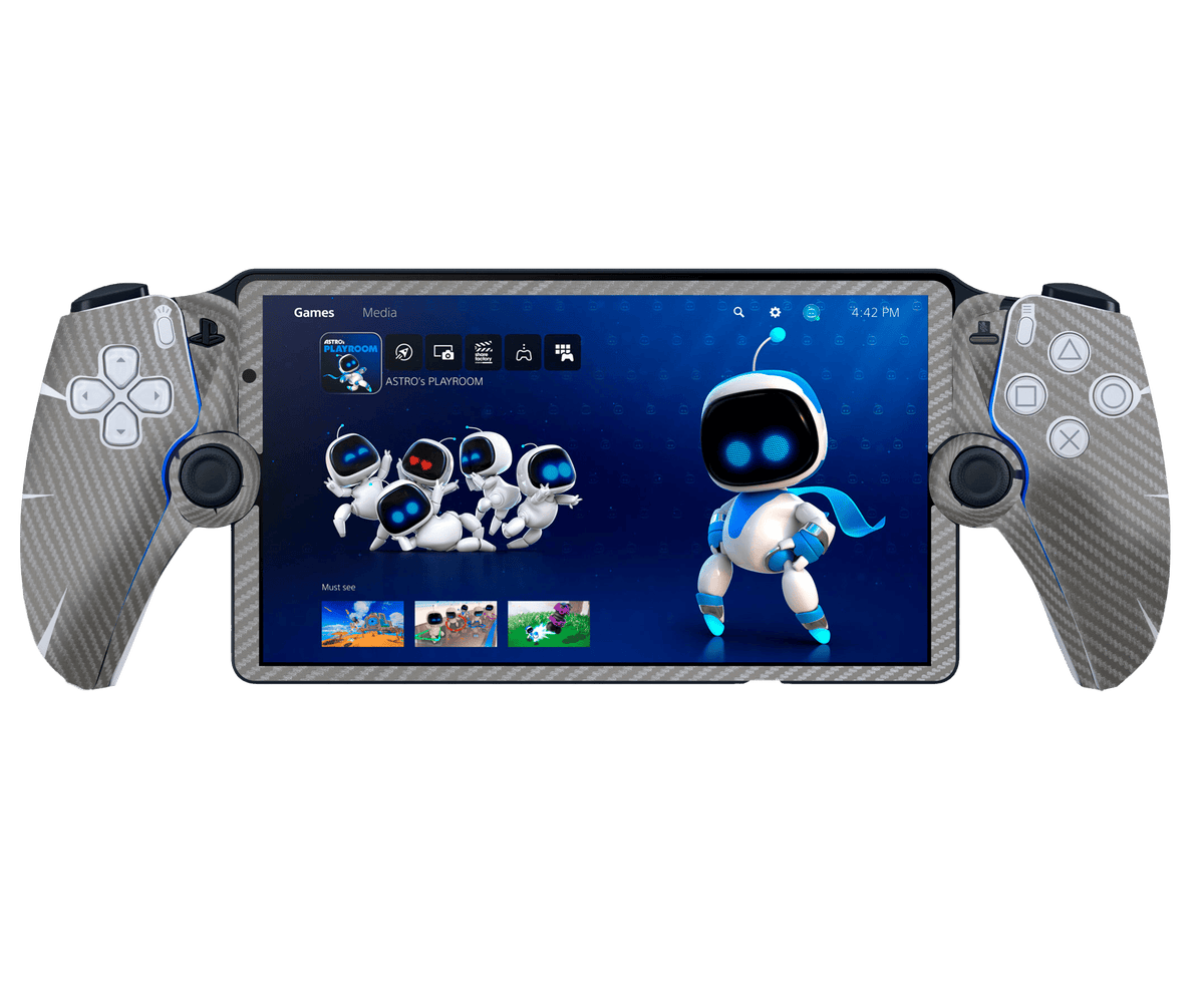 Fibra Carbono Gris Skin Playstation Portal Xonebrand