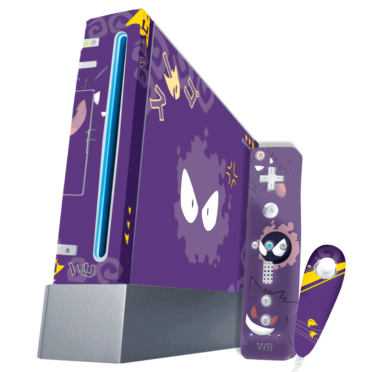 Pokemon Gastly & Gengar Skin Nintendo Wii (2006) Xonebrand