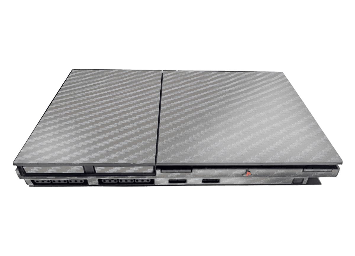 Fibra Carbono Gris Skin Playstation 2 Slim Xonebrand