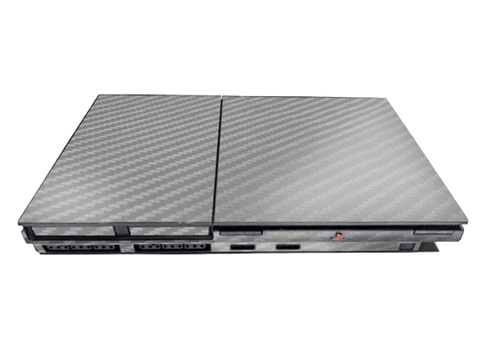 Fibra Carbono Gris Skin Playstation 2 Slim