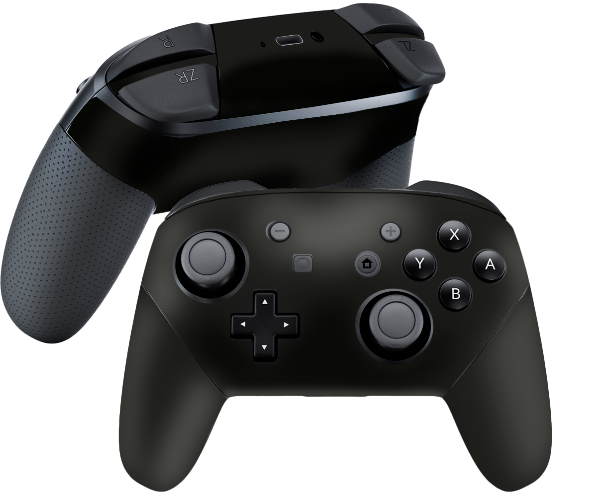 Negro Mate Skin Nintendo Switch Pro Controller Xonebrand