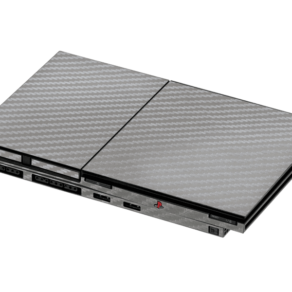 Gray Carbon Fiber Skin Playstation 2 Slim