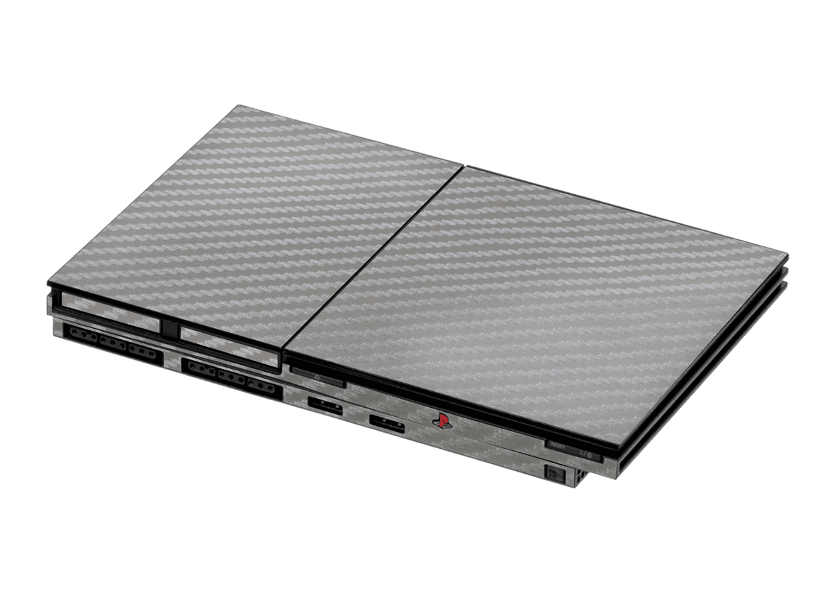 Fibra Carbono Gris Skin Playstation 2 Slim Xonebrand