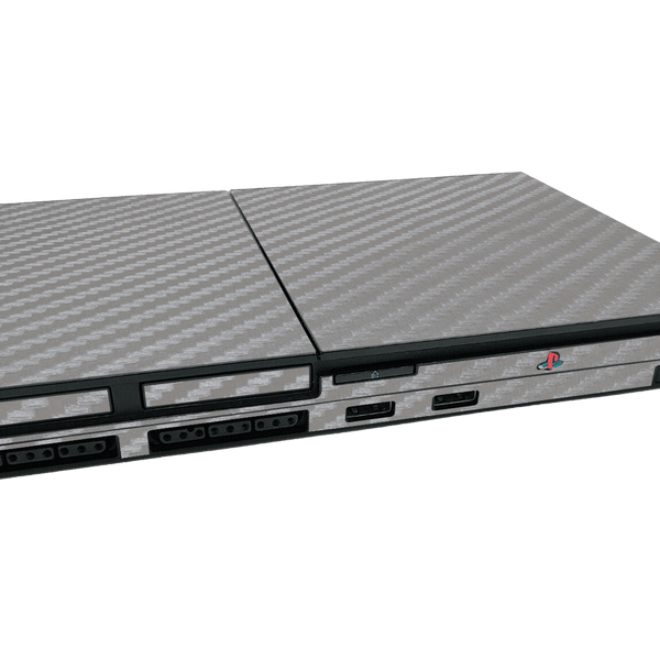 Gray Carbon Fiber Skin Playstation 2 Slim