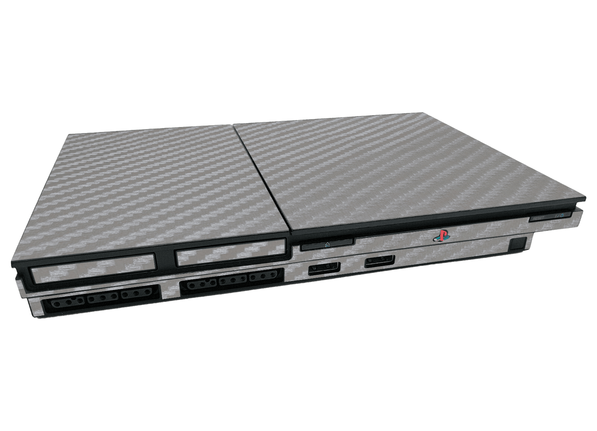 Fibra Carbono Gris Skin Playstation 2 Slim Xonebrand