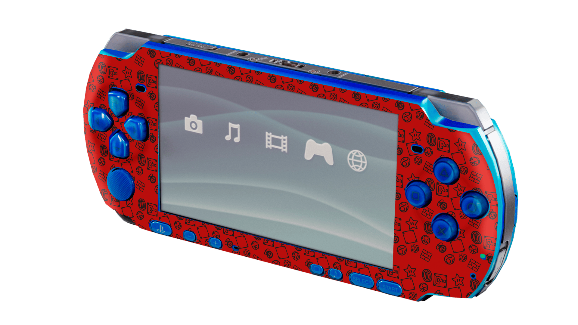 Super Mario PSP Handheld Gaming Bundle Skin