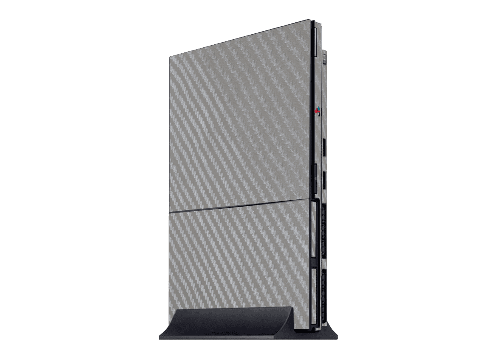 Gray Carbon Fiber Skin Playstation 2 Slim