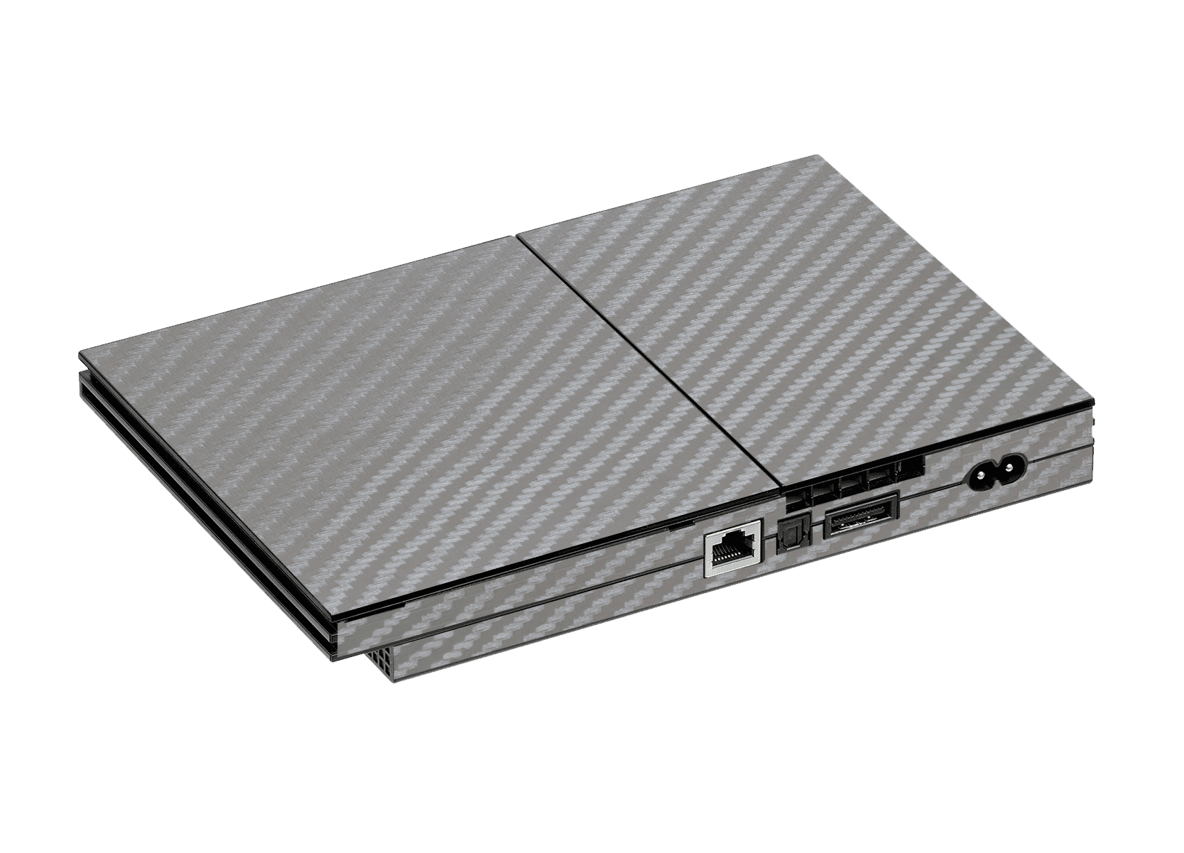 Gray Carbon Fiber Skin Playstation 2 Slim