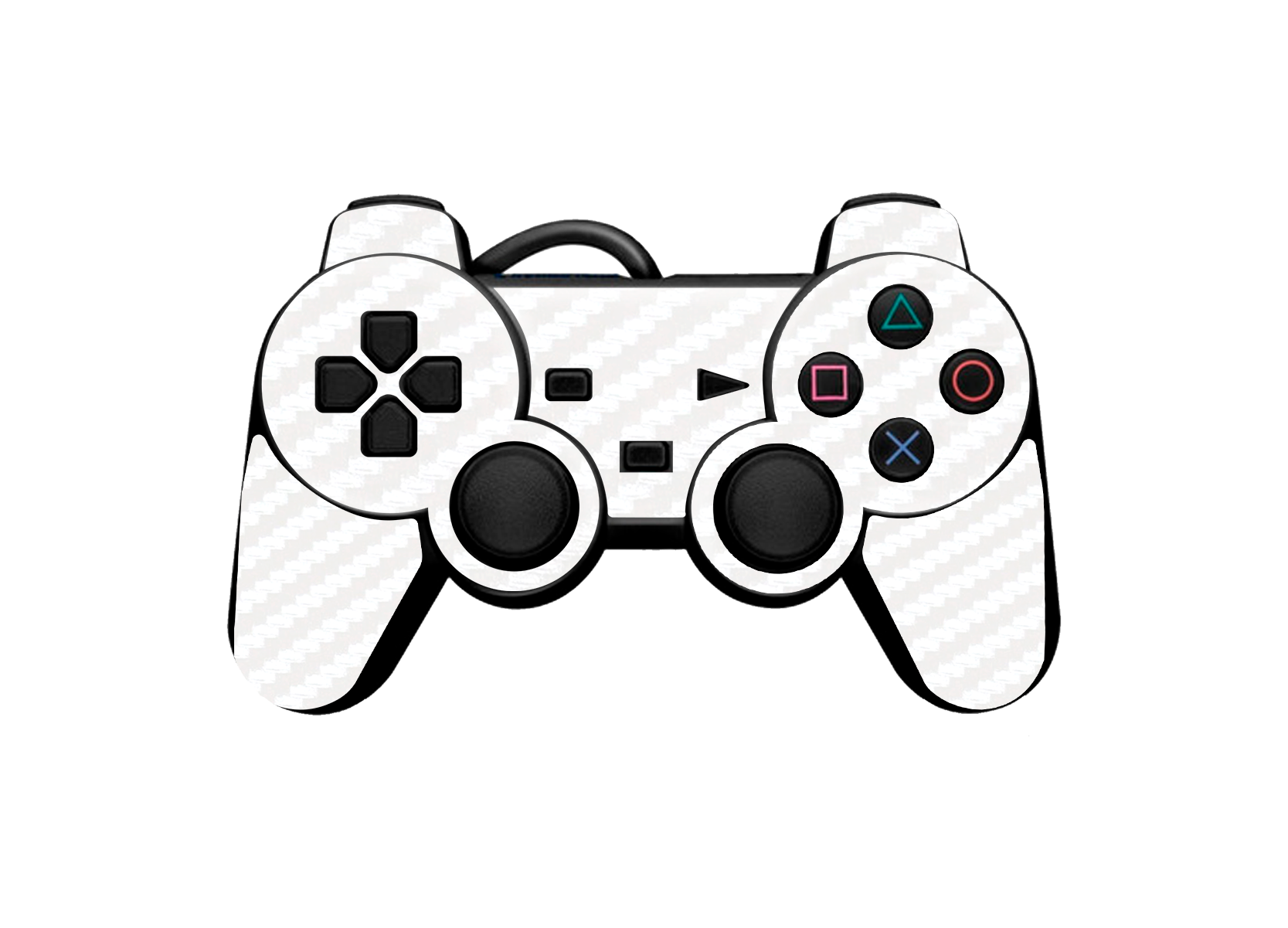 Fibra Carbono Blanco Skin Playstation 2 Slim