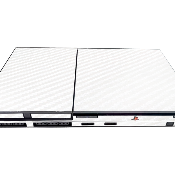 Fibra Carbono Blanco Skin Playstation 2 Slim