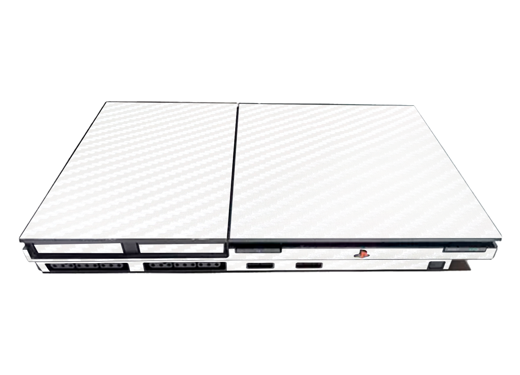 Fibra Carbono Blanco Skin Playstation 2 Slim