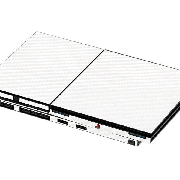Fibra Carbono Blanco Skin Playstation 2 Slim