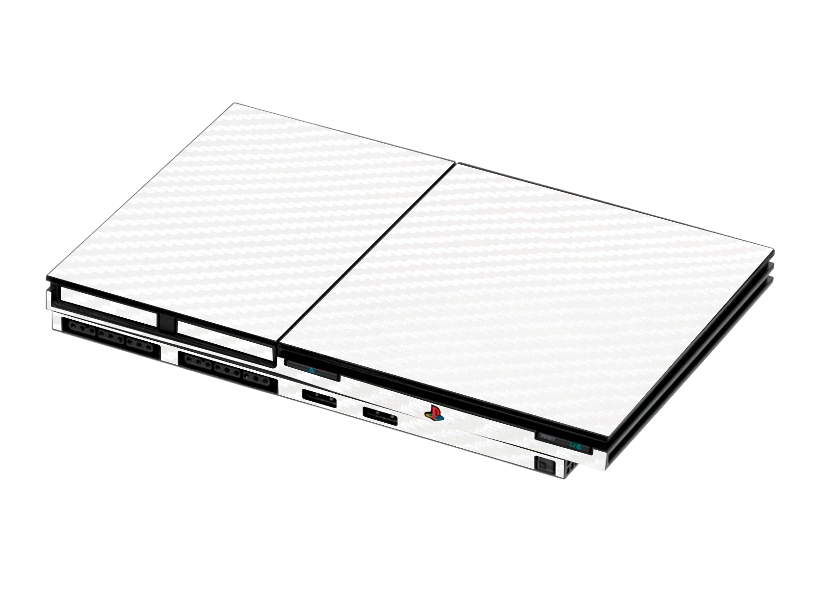 Fibra Carbono Blanco Skin Playstation 2 Slim