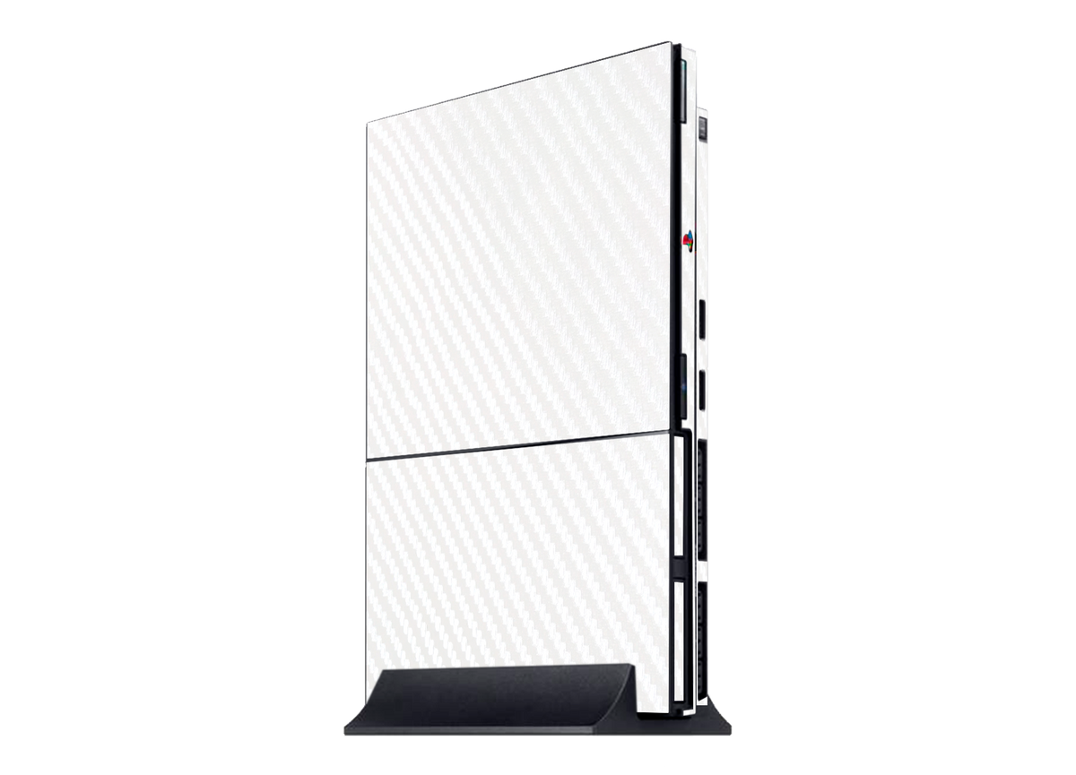 Fibra Carbono Blanco Skin Playstation 2 Slim Xonebrand