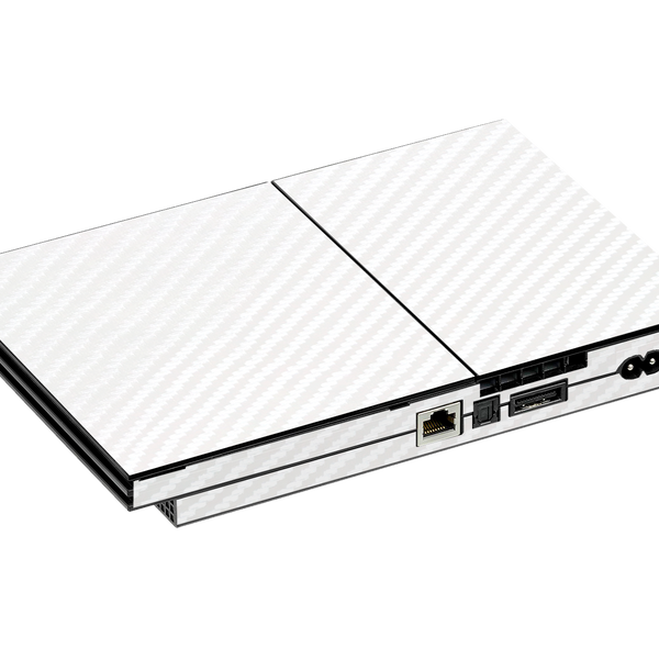 Fibra Carbono Blanco Skin Playstation 2 Slim