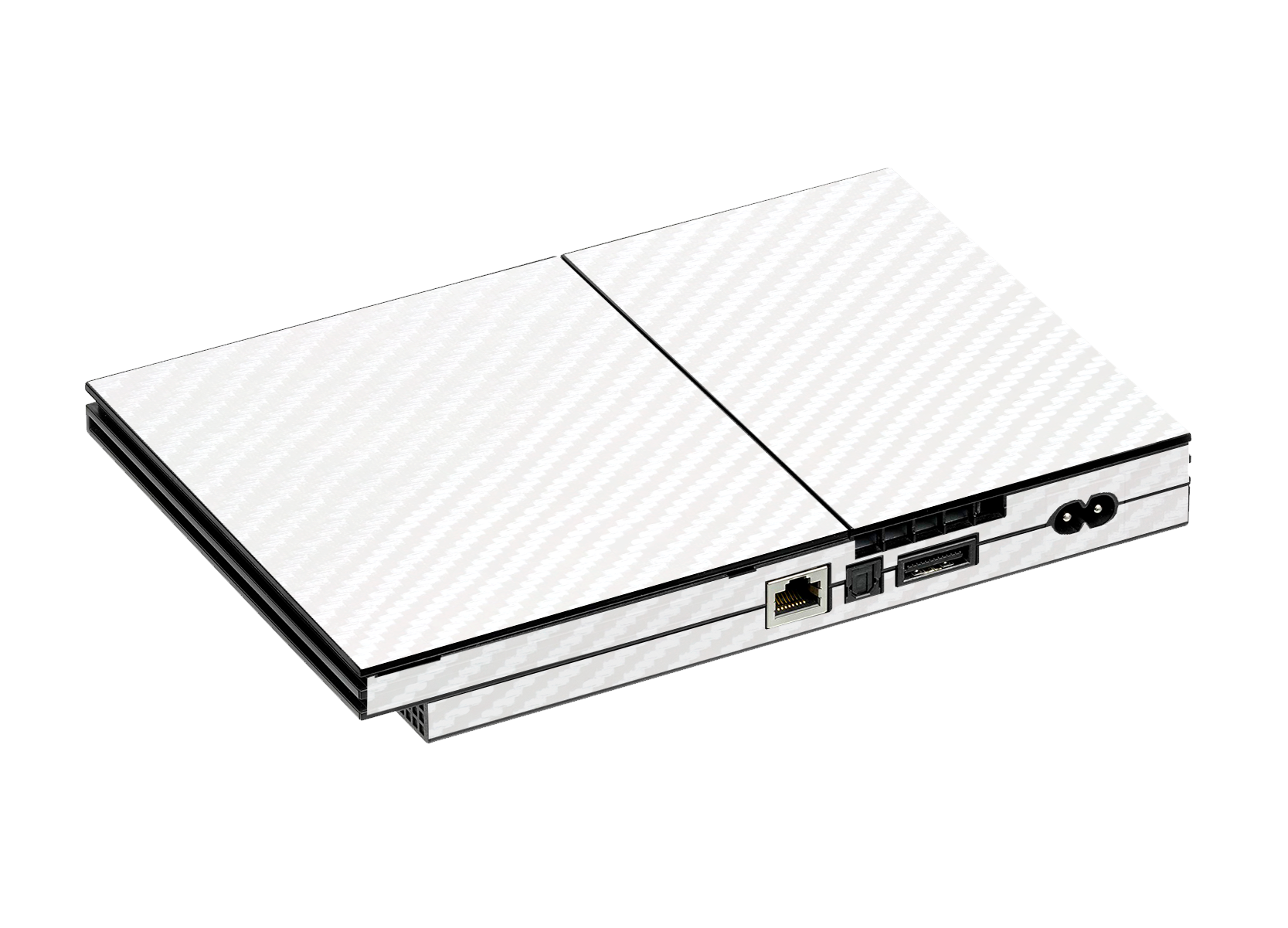 Fibra Carbono Blanco Skin Playstation 2 Slim