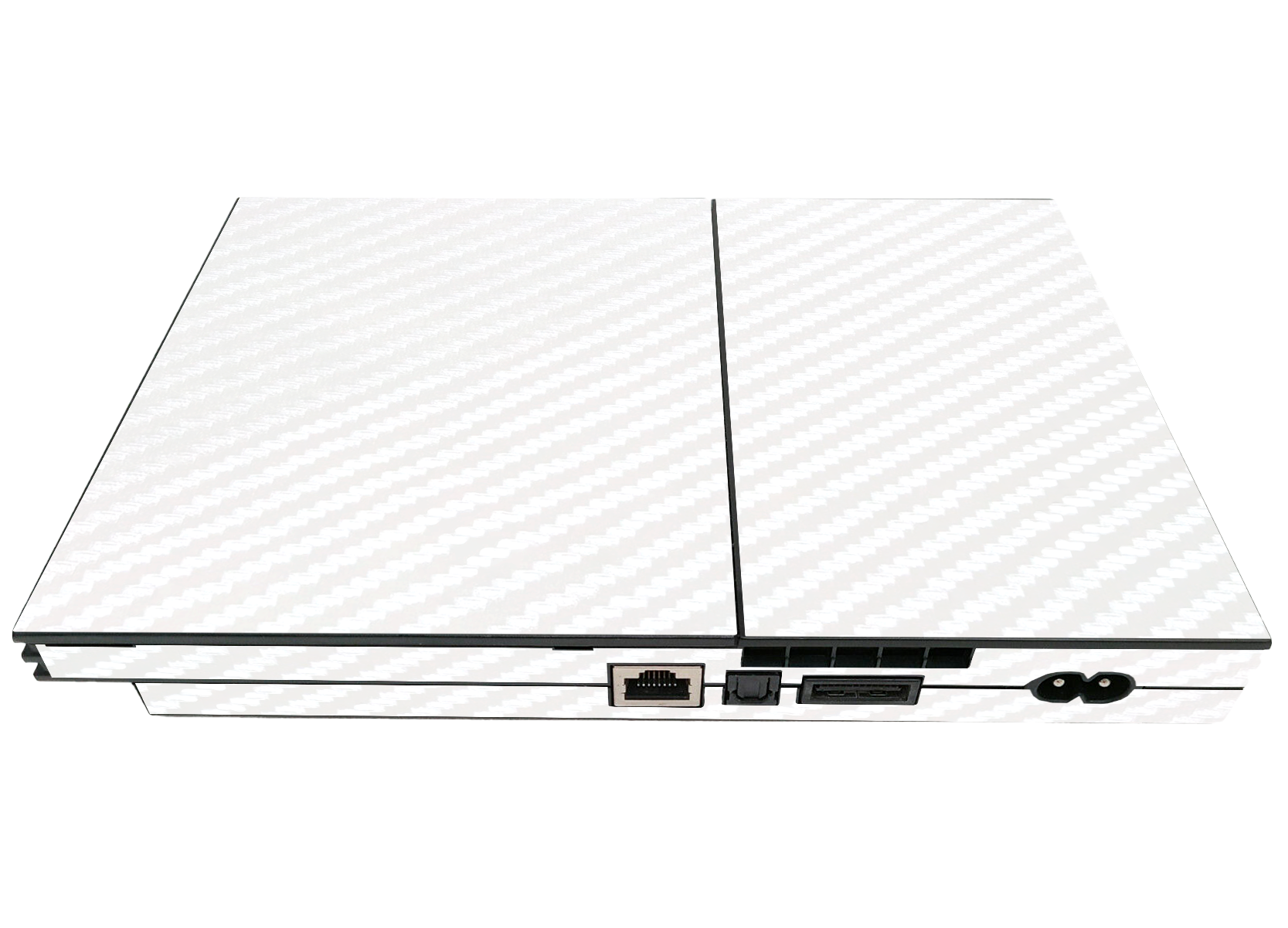 Fibra Carbono Blanco Skin Playstation 2 Slim