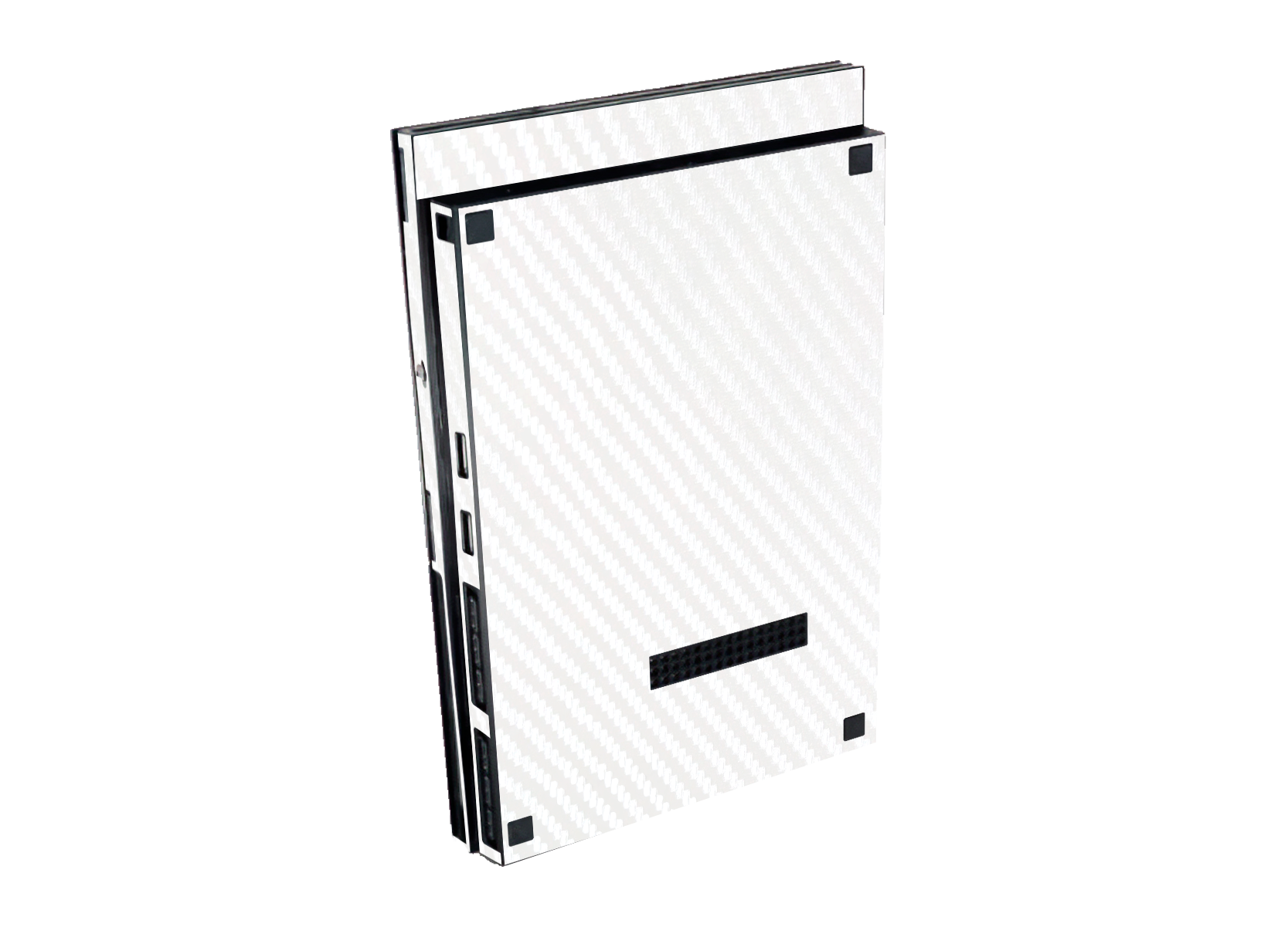 Fibra Carbono Blanco Skin Playstation 2 Slim