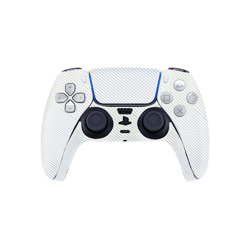 Fibra Carbono Blanco Skin Playstation 5 DualSense Full Xonebrand
