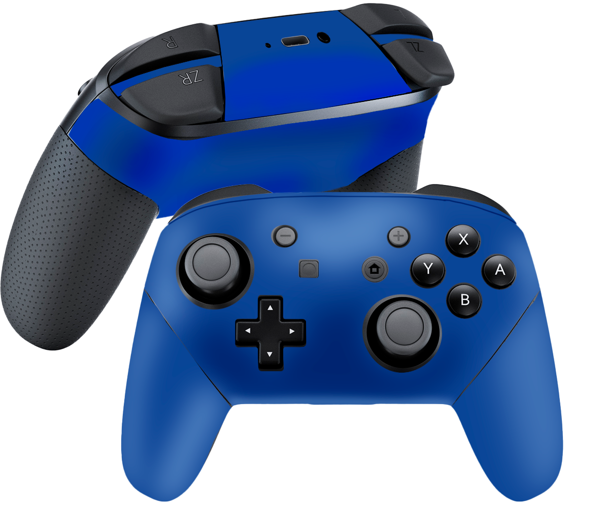 Azul Mate Skin Nintendo Switch Pro Controller