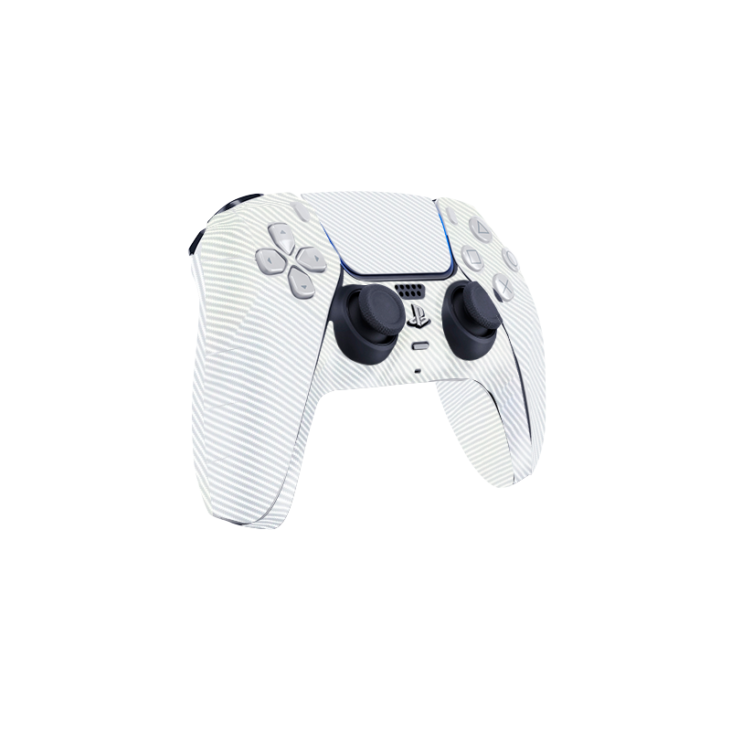 Fibra Carbono Blanco Skin Playstation 5 DualSense Full