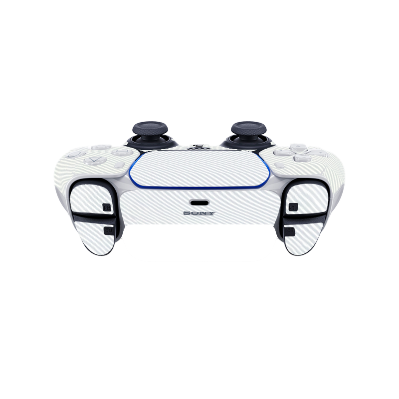 Fibra Carbono Blanco Skin Playstation 5 DualSense Full