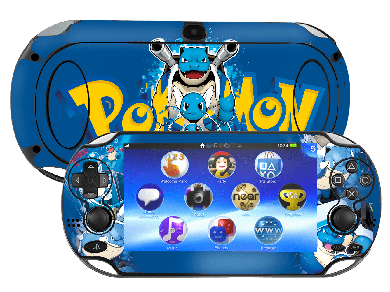 Pokemon Squirtle Skin Playstation Portable PSVita Fat