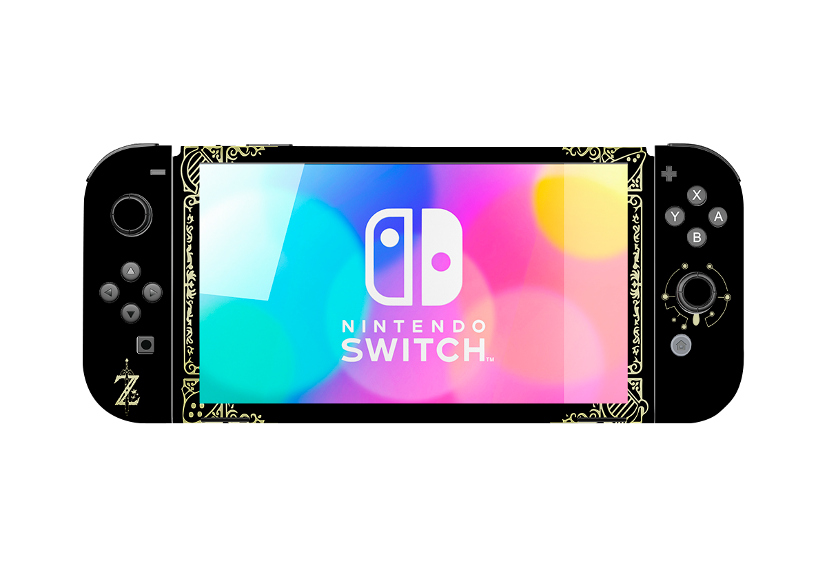 Zelda Hyrule Warriors Black Nintendo Switch Oled (2021) Skin