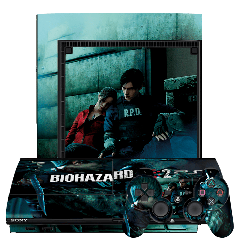 Resident Evil 2 Skin Playstation 3 Super Slim Xonebrand