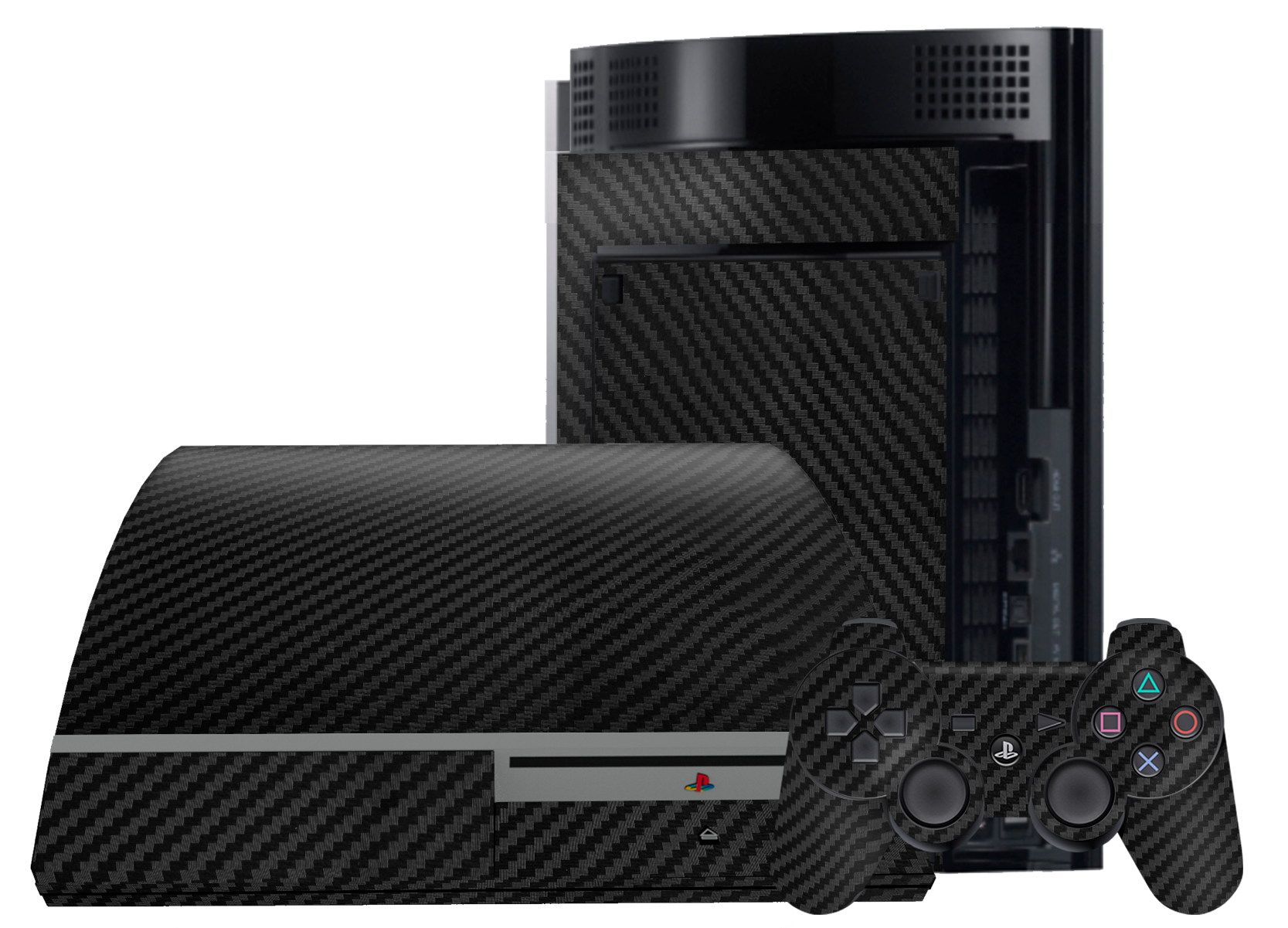 Fibra Carbono Negro Skin Playstation 3 Fat