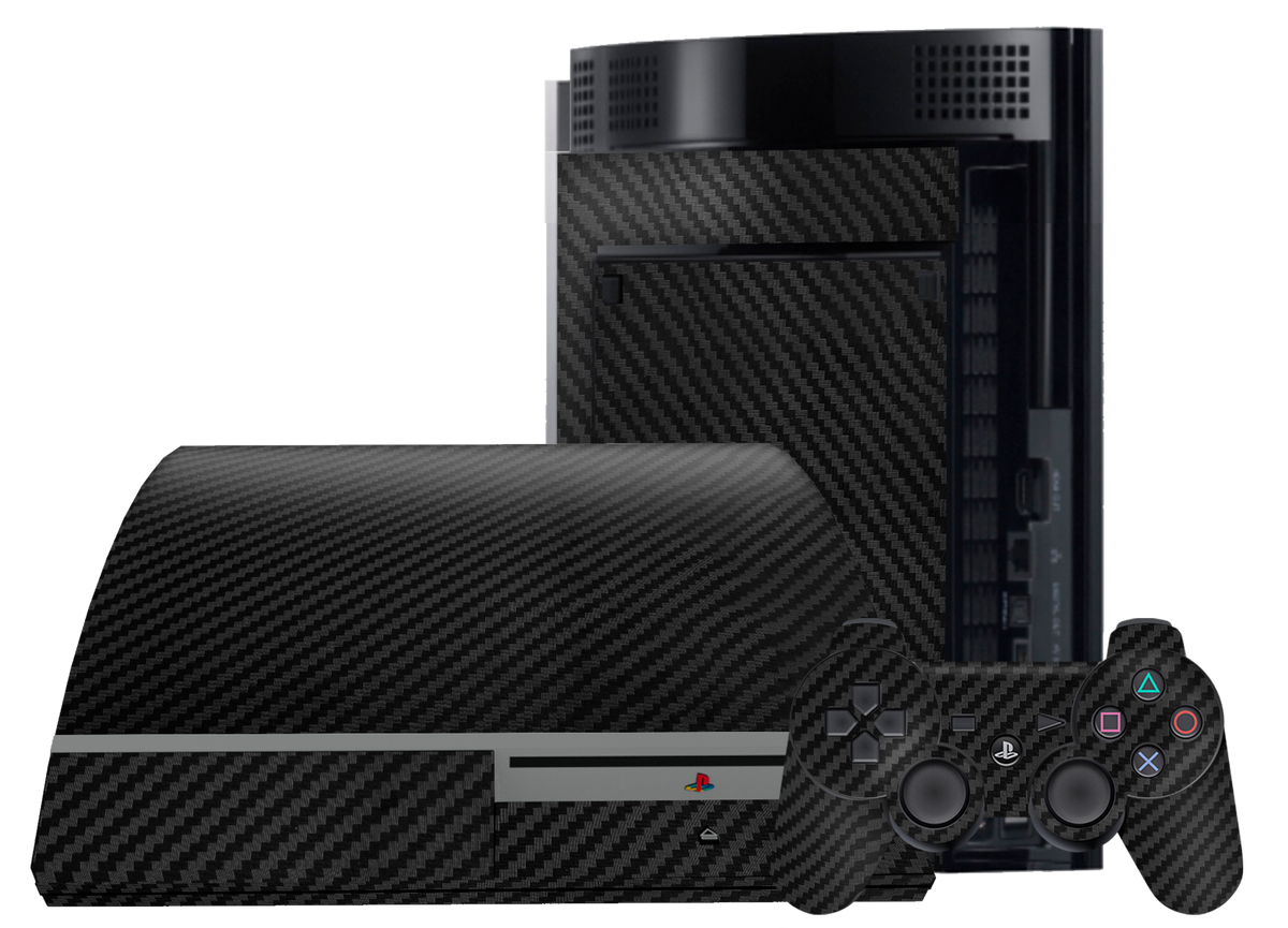 Fibra Carbono Negro Skin Playstation 3 Fat Xonebrand