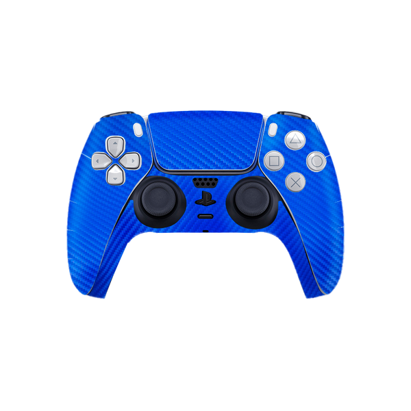 Fibra Carbono Celeste Skin Playstation 5 DualSense Full